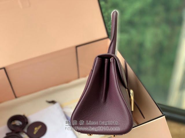 DELVAUX女包 春夏新款 Brillant系列手袋 德爾沃女手提包 女手腕包 DS0028 枚紫色 Delvaux單肩包  fcs1327